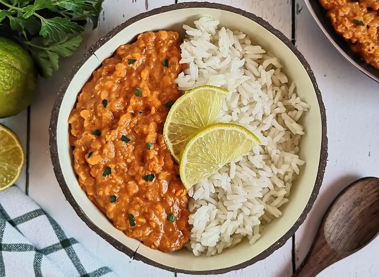 voroslencse curry recept